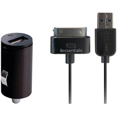 Iessentials Ipl-pc-bk Ipod(r) Car Charger With 30-pin Sync Cable