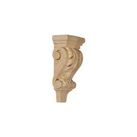 Ekena Millwork 3-in x 6-in Alder Acanthus Wood Corbel