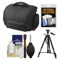 Sony LCS-SC21 Soft Digital SLR Camera Carrying Case with Tripod + Cleaning Kit for Alpha SLT-A37, A57, A58, A65, A77 & A99