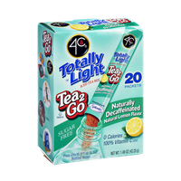 4C Totally Light Sugar Free Tea 2Go Naturally Decaffeinated Natural Lemon Flavor Drink Mix - 20 CT