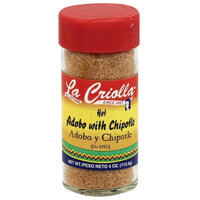 La Criolla Hot Adobo with Chipotle, 4.0 oz, (Pack of 12)