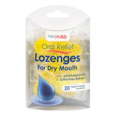 MedActive Oral Relief Lozenges for Dry Mouth LemonLime