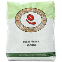 Coffee Bean Direct Decaf French Vanilla Flavored, Whole Bean Coffee, 5-Pound Bag