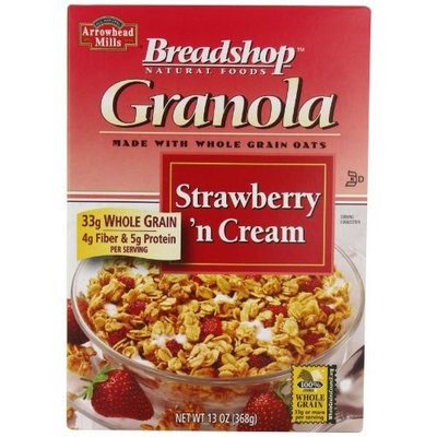 Breadshop's Arrowhead Mills Breadshop Strawberry 'n Cream Granola, 13 Ounce Boxes (Pack of 6)