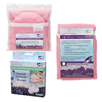 Nuangel, Inc. NuAngel Flip and Go Pink Nursing Pad Case Set