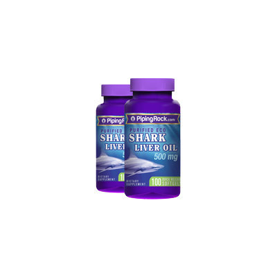 Piping Rock eco Shark Liver Oil 2 Bottles x 100 Softgels