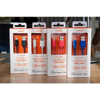 Lab C LABC Apple-Certified MFi Lightning Cable Sync & Charge Cable Aluminum Caps Nylon Cable 4 ft / 1.2m (LABC-505 Silver)