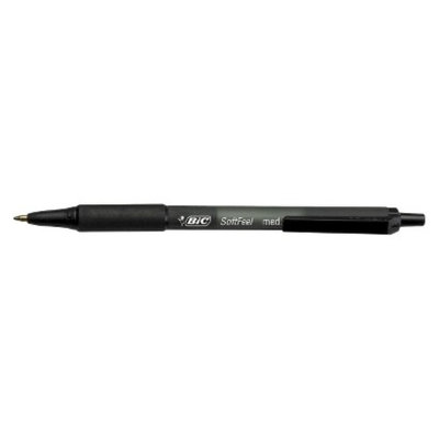 BIC 1 mm Soft Feel Ballpoint Retractable Pen- Black/Blue (36 per Pack)