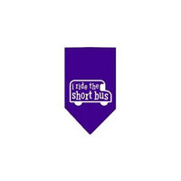 Ahi I ride the short bus Screen Print Bandana Purple Large