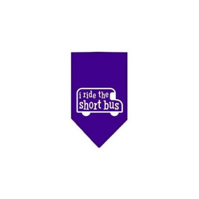 Ahi I ride the short bus Screen Print Bandana Purple Large