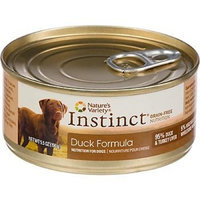 Nature's Variety Instinct Grain-Free Duck Canned Dog Food, 5.5 oz., Case of 12