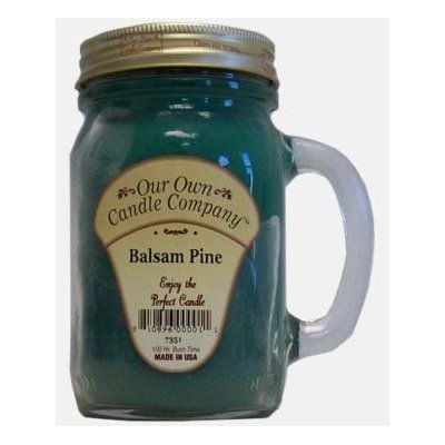 Our Own Candle Balsam Mason Jar 13.5 Ounce, Green
