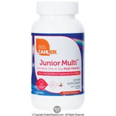 Zahlers Zahler Junior Multi, Optimal Multivitamin and Mineral Supplement for Kids, Delicious Best Tasting Cherry Chewable Tablets, All Natural Color and Flavor, The #1 Top Quality Multivitamin for Children, 180 Chewable Tablets