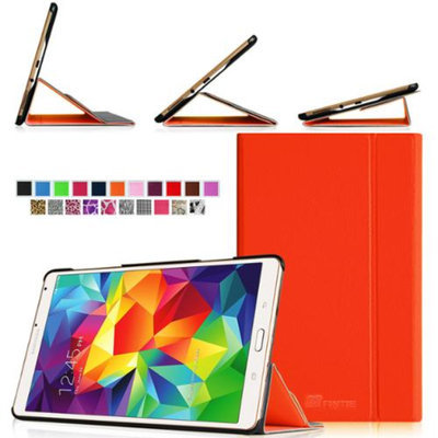 Fintie Light Weight Stand Supports Three Viewing Angles Case for Samsung Galaxy Tab S 8.4 (8.4-Inch) Tablet, Orange
