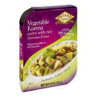 Patak's Vegetable Korma Curry with Rice Authentic Indian Meals