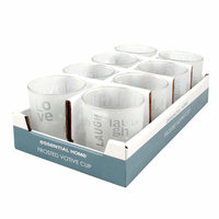 Ckk Industrial Ltd Essential Home Votive Cup Frosted Glass Love - CKK INDUSTRIAL LTD