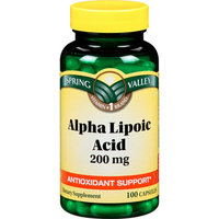 Spring Valley Dietary Supplement Alpha Lipoic Acid 100 ct
