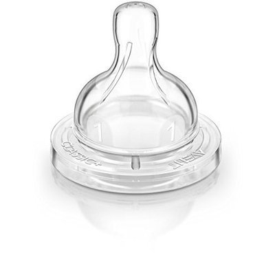 Philips AVENT BPA Free Classic Newborn Flow Nipple, 2-Pack