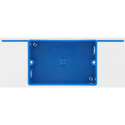 Lamson & Sessions Carlon Lamson and Sessons B108B-UPC Single Gang Shallow Switch and Outlet Box With Bracket Blue
