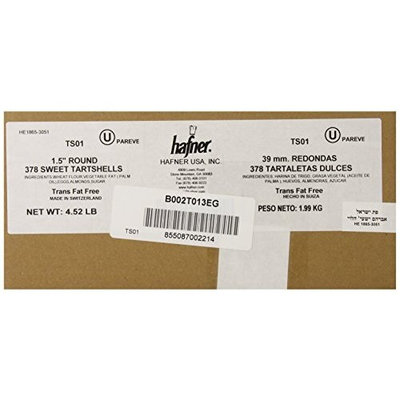 Hafner Organic Tart Shells, Round Sweet, 378-Count Box