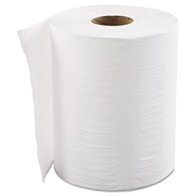 GEN GER600HB Hardwound Roll Towels, 1-Ply, White, 8