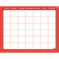 POLKA DOTS RED WIPE OFF CALENDAR