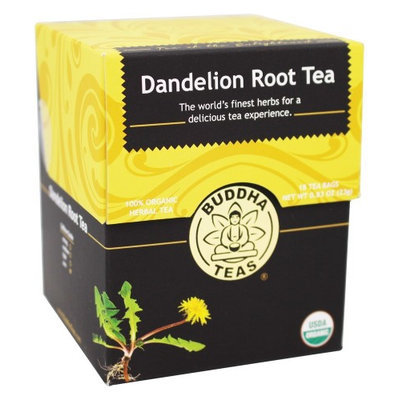 Buddha Teas Dandelion Root 100 Percent Organic Herbal Tea 18 Bags Per Packet