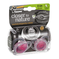 Tommee Tippee Closer to Nature Silicone Pacifiers 0-6M Medium - 2 CT