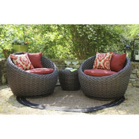 Ace Evert Corona 3-Piece Wicker Patio Conversation Furniture Set