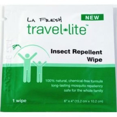 LA Fresh All Natural Insect Repellent Towelette Travel-lite (200 per case)