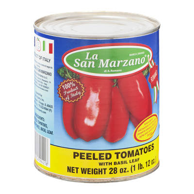 La San Marzano Peeled Tomatoes with Basil Leaf