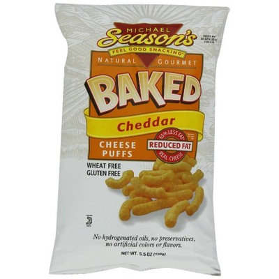 Michael Season's Baked Cheddar Cheese Puffs, 5.5 Ounce Bags (Pack of 12)