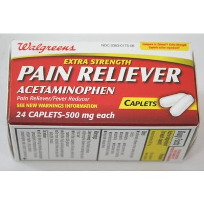 Pain Reliever Acetaminophen 500 mg, 6 Boxes Of 24 Caplets, (Compare to Tylenol)