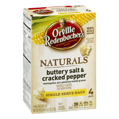 Orville Redenbacher's Naturals Gourmet Popping Corn Buttery Salt & Cracked Pepper