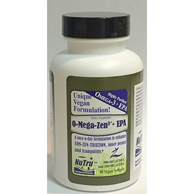 Nutru Inc, O-Mega-Zen3 + EPA Vegan 40 Softgels