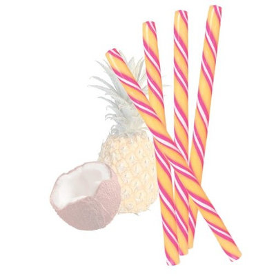Peppermint Place Pina Colada Circus Sticks, 50 Pina Colada Flavored Hard Candy Sticks
