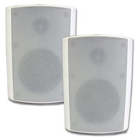 Theater Solutions TS5ODW Indoor or Outdoor Weatherproof HD Mountable White Speaker Pair