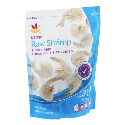 Ahold Large Raw Shrimp Simple Peel Shell Split & Deveined