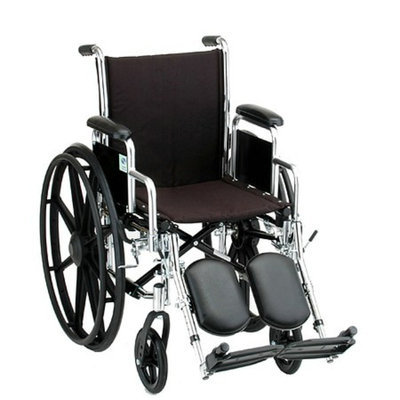 Nova 18 inch Steel Wheelchair with Detachable Desk Arms and Elevating Footrests