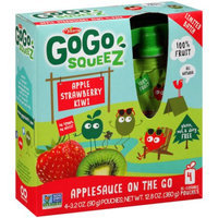 GoGo SQUEEZ APPLE STRAWBERRY KIWI APPLESAUCE ON THE GO