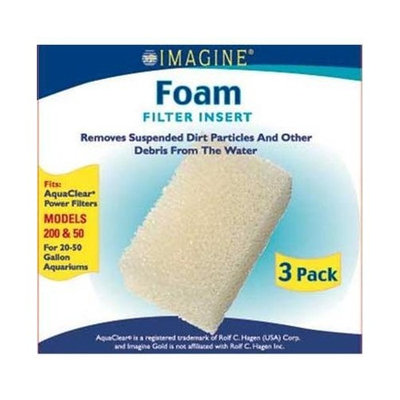 Imagine Gold Llc AIM71394 Aquaclear 50 Foam Insert, 3-Pack