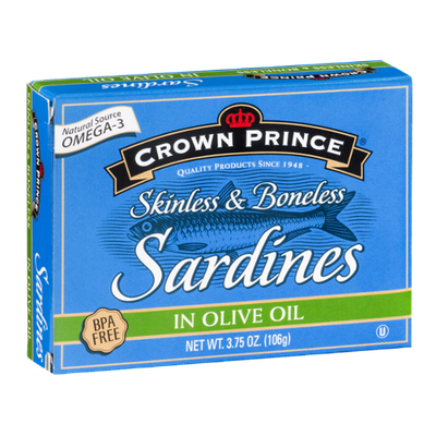 Crown Prince Skinless & Boneless Sardines In Olive Oil