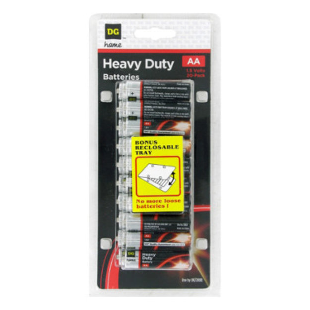 DG Home "AA" Heavy Duty Batteries 20 pack Reviews 2019