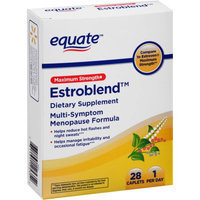 Equate Estroblend Multi-Symptom Menopause Formula Dietary Supplement Caplets, 28 count