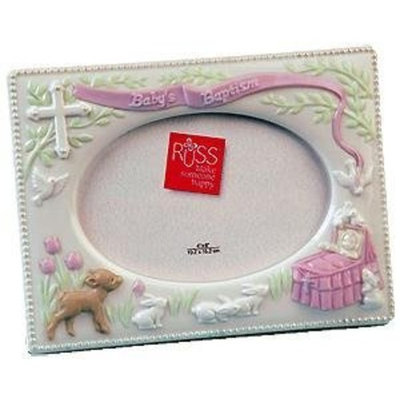 Russ Berrie US Gift, Inc. Baby's Baptism pink frame by Russ Berrie - 4x6