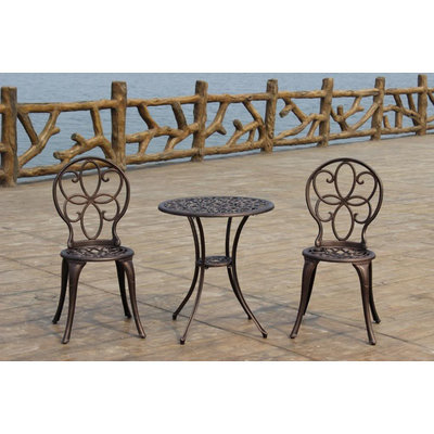 Fire Sense Antique Bronze Cast Aluminum 3pc. Bistro Set