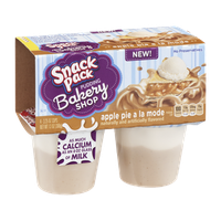 Snack Pack Pudding Bakery Shop Apple Pie A La Mode - 4 CT