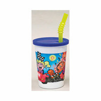 WNA Comet Plastic Kids' Cup with Lids and Straws