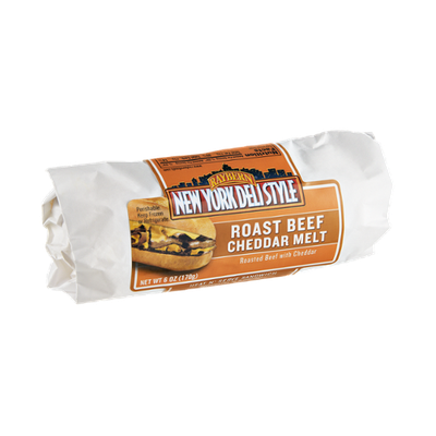 Raybern New York Deli Style Roast Beef Cheddar Melt Heat N' Serve Sandwich