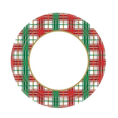 Hanna K Signature Hanna K. Signature 99170 7 in. Plaid Christmas Plate - 1152 Per Case